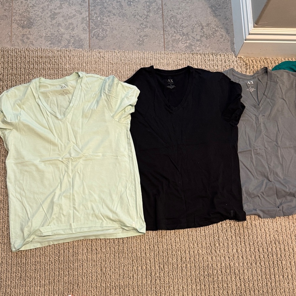 Armani Exchange V-Neck Pima cotton T-Shirts bundle of 9